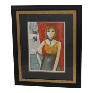 "Jeune Fille of Paris" Charles Levier French Lithograph For Sale
