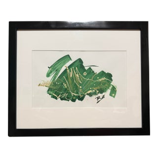 Abstract Oil Painting Signed by Britt For Sale