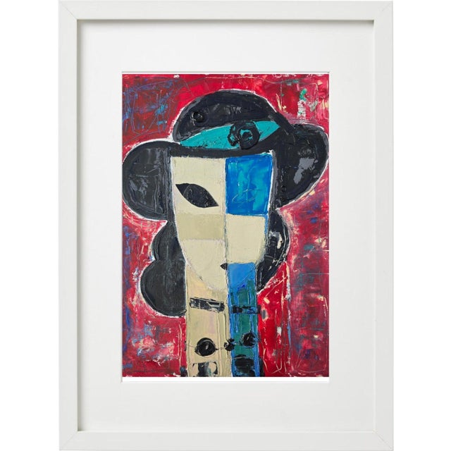 14.2" by 18.9" Original Oil Painting 'Portrait of a Woman', Unframed For Sale - Image 10 of 10