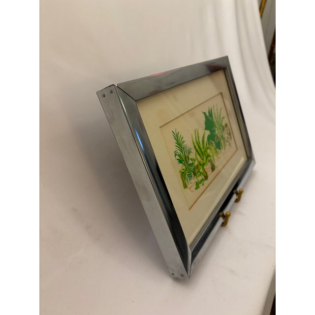 1970's Botanical Print-Framed Houseplants Artwork (1970s-80s) For Sale - Image 4 of 5