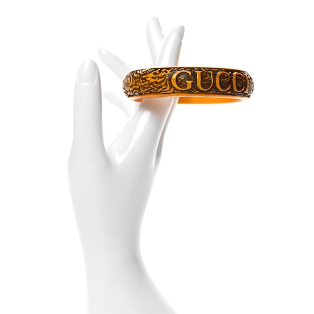 Gucci Resin Flora S Giallo Bracelet For Sale In New York - Image 6 of 6