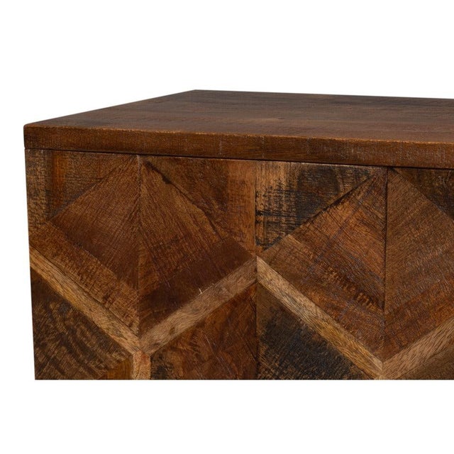 Geometric Parquetry Sideboard in Honey Brown For Sale - Image 4 of 12
