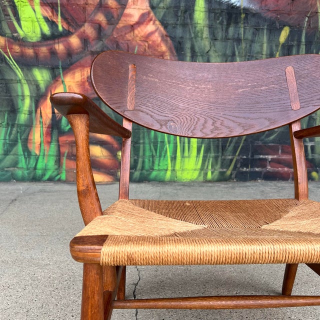 Mid Century Modern Hans Wegner Model Ch22 Shell Back Paddle Armchair For Sale - Image 9 of 12