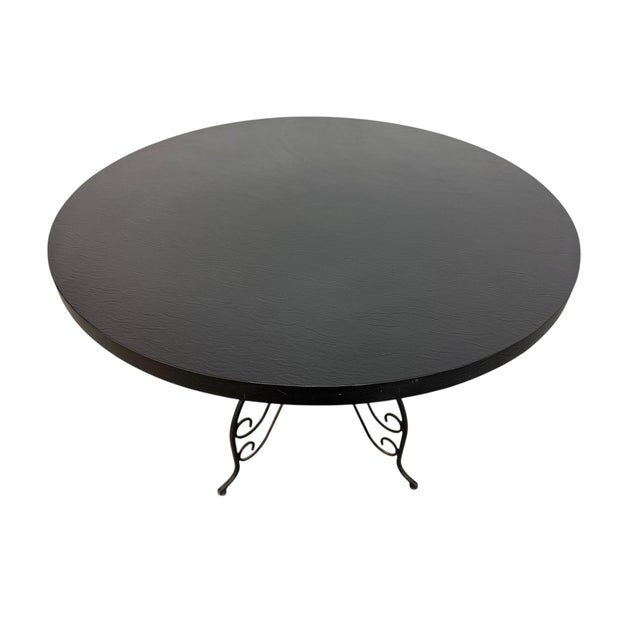 Vintage 1970's Hollywood Regency Style Wrought Iron Dinette Set For Sale In Philadelphia - Image 6 of 6