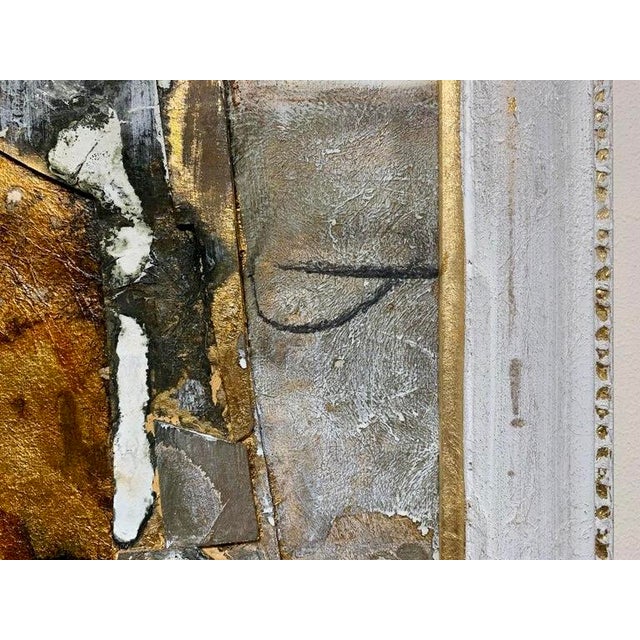 2010s Andrea Stella "The Man of the Mill" Gold Leaf Oil Mixed Media Painting, Figurative, Italian Contemporary Art, 2010 For Sale - Image 5 of 8
