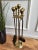 Italian Brass Fireplace Tool Set with Stand, 1980s, Set of 5 For Sale - Image 6 of 8