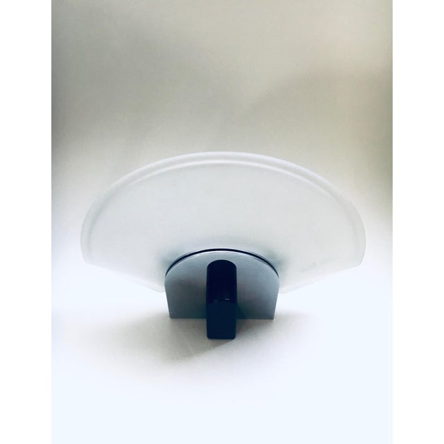 Postmodern Frosted Glass Sconce Wall Lamp from Metalarte, Spain, 1980s For Sale - Image 16 of 18