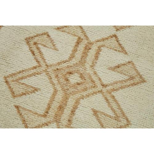 Beige Bohemian Runner Rug For Sale - Image 5 of 7