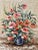 Mid 20th Century Mid-Century Oil Painting Flowers Wooden Gilded Frame For Sale - Image 5 of 7