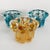 Vintage Tealight Holders in Blue and Amber Glass from Reims, 1960s, Set of 3 For Sale - Image 6 of 6