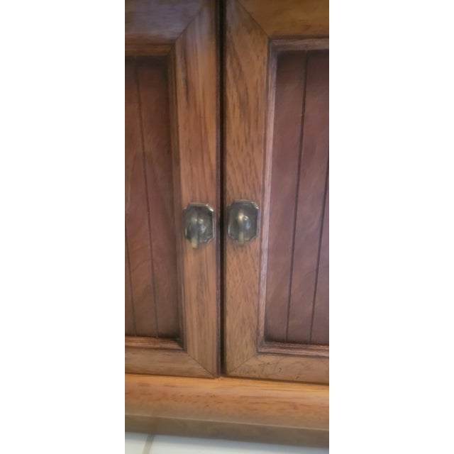 Vintage Thomasville Stroupe Collection Faux Bamboo Nightstand For Sale - Image 13 of 18