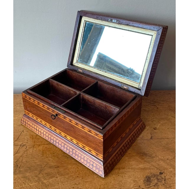 Vintage Boho 19th Century Marquetry Box For Sale In West Palm - Image 6 of 9