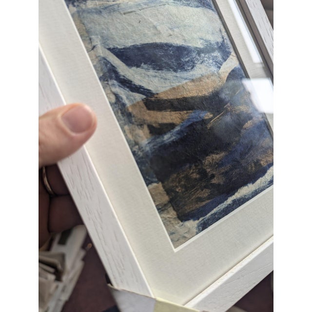 Blue 2021 Contemporary 'Dancing Waves' Seascape Monotype Artwork by British Artist Frances Daws, Framed For Sale - Image 8 of 10