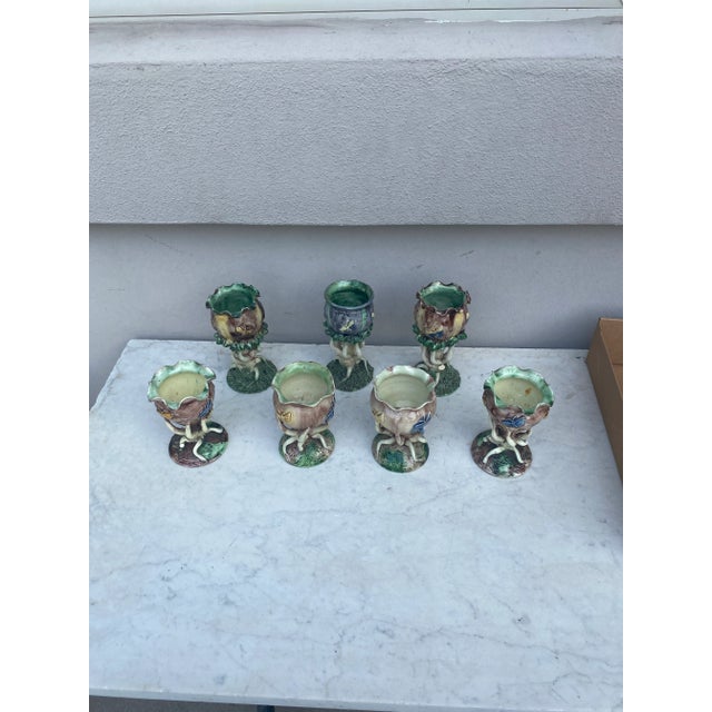 Majolica Palissy Vases With Butterflies Thomas Sergent, Circa 1880-A Pair For Sale In Austin - Image 6 of 7