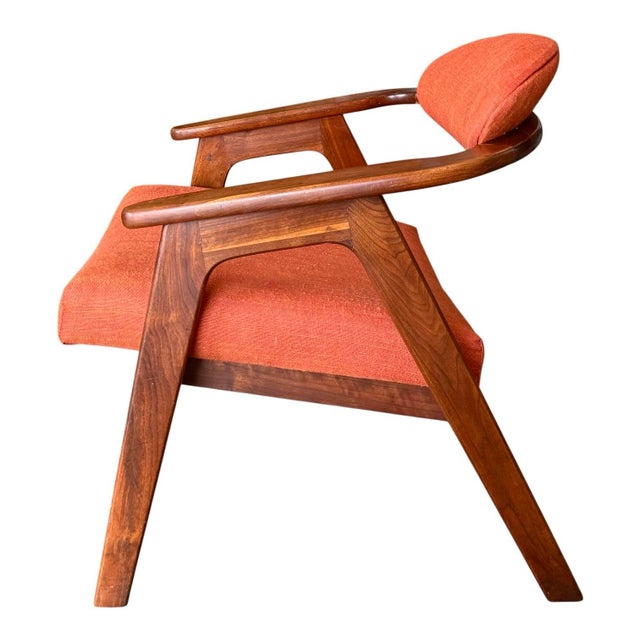 1950s Walnut 916-Cc Lounge Chairs Attributed to Adrian Pearsall for Craft Associates - A Pair For Sale - Image 11 of 18