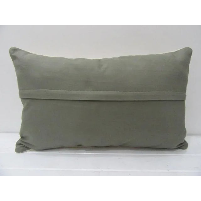 Contemporary Turkish Striped Modern Kilim Pillow - 20" x 12" For Sale - Image 3 of 4