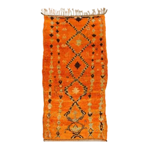Vintage Hand Knotted Moroccan Beni Mklid Rug With All-Over Tribal Design