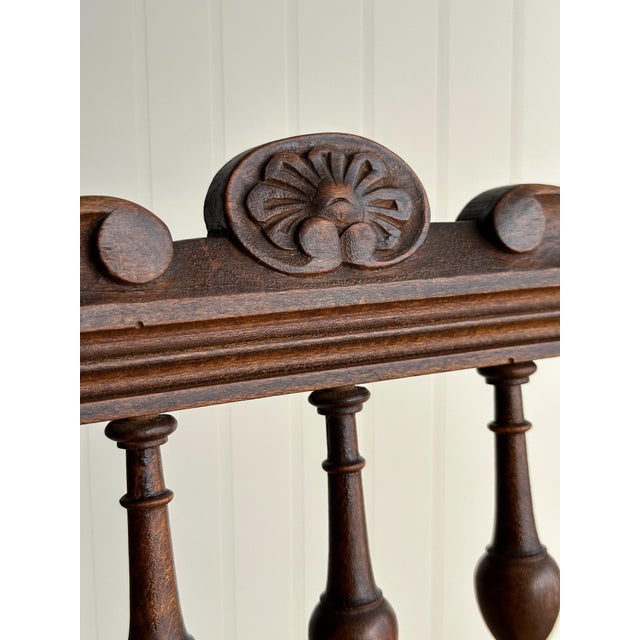 Set of Four Antique Dining Chairs With Carved Crest For Sale - Image 16 of 18