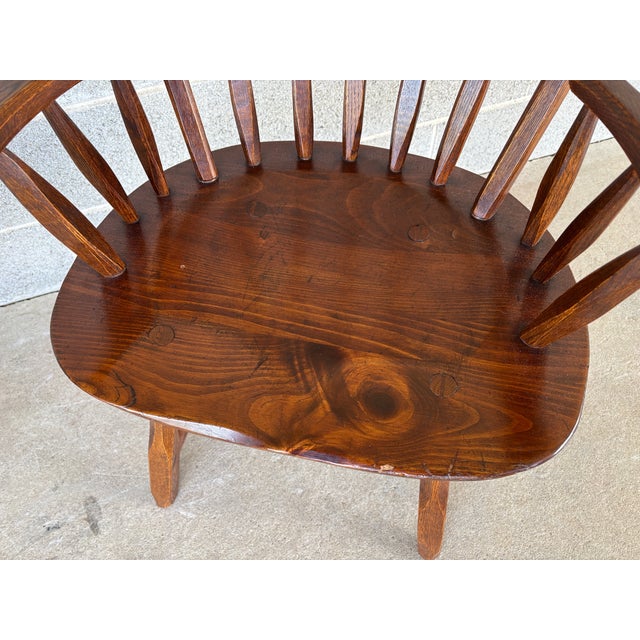 Hunt Country Furniture Oak & Pine Dining Captains Chairs - A Pair For Sale - Image 9 of 12