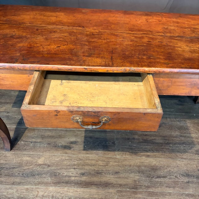 Early 19th Century 19th Century French Provincial Dining Table With Two Drawers For Sale - Image 5 of 16