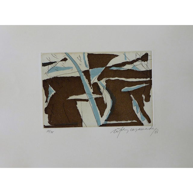 Alberto rafols casamada estiu 4, 1988 original etching on guarro paper hand-signed, dated and numbered edition of 75 +15hc...