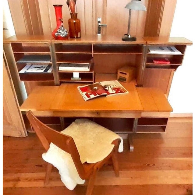 Mid-Century Modern Vintage Bauhaus Fusion Secretaire Desk from Multifunctional Workstation, 1950s For Sale - Image 3 of 6