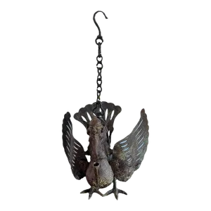 Late 19th Century Indian Bronze Figural Peacock Lamp