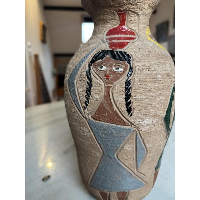 Beige Italian Ceramic Figurative Jug from Fratelli Fanciullacci, 1950s For Sale - Image 8 of 13