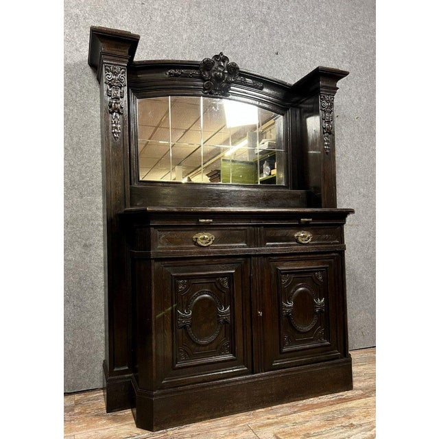 Black Napoleon III Sideboard in Blackened Wood, 1850s For Sale - Image 8 of 10