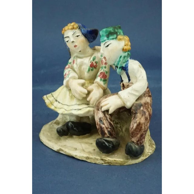 20th Century Art Deco Sculpture in Plastic Ceramic by Leo Anzengruber for Carraresi, Lucchesi, Italy For Sale - Image 8 of 18