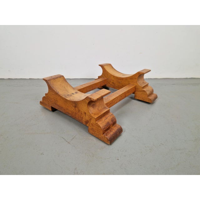 Oak Barrel Stand, 1930s For Sale - Image 4 of 10