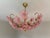 Vintage Murano Glass Floral Chandelier – Rare Deep Pink Flowers, Flush Mount For Sale - Image 10 of 18