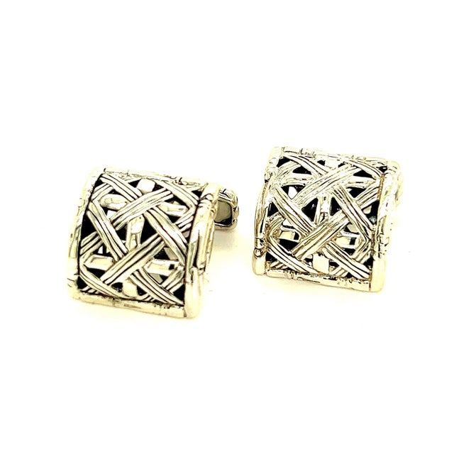 John Hardy Estate Cufflinks Sterling Silver JH17 TRUSTED SELLER SINCE 2002 PLEASE SEE OUR HUNDREDS OF POSITIVE FEEDBACKS...