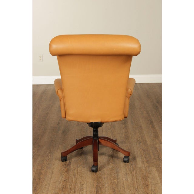 Leathercraft Tufted Leather Executive Office Armchair For Sale - Image 15 of 18
