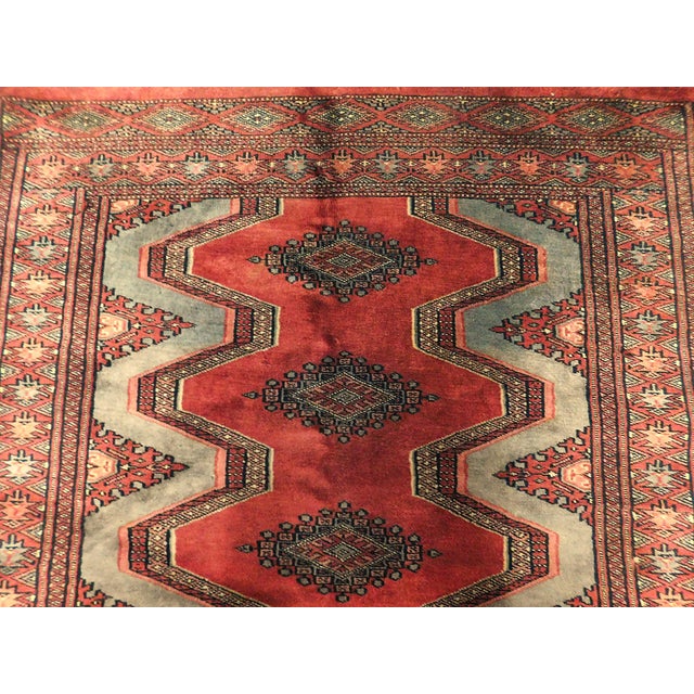 Burgundy Vintage Handmade Wool Pile Rug. 3'2"x 4'10" For Sale - Image 8 of 13