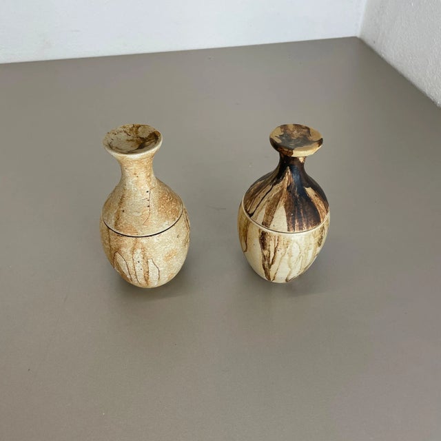Ceramic Studio Pottery Objects from Gerhard Liebenthron, Germany, 1970s, Set of 2 For Sale - Image 3 of 14