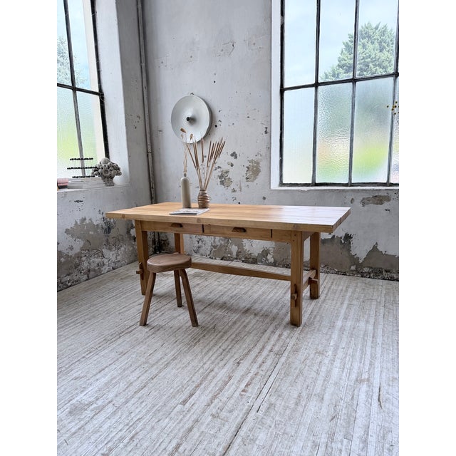Brown Mountain Dining Table in Beech, 1950s For Sale - Image 8 of 18
