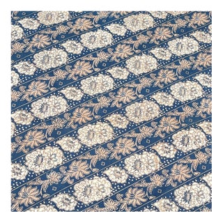 Early 20th Century African Floral Cotton Fabric 92x40Inch MATTER COLLECTION For Sale