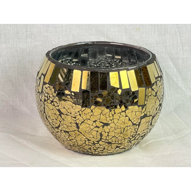 Gold Mercury Glass Bowl For Sale In Washington DC - Image 6 of 12