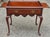 Wood Queen Anne Style Cherry Tea Table With Pull-Out Trays For Sale - Image 7 of 9