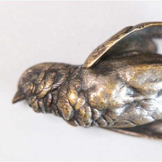 19th Century 19th Century French Patinated Bronze Wounded Sparrow Bird, After Comolera For Sale - Image 5 of 9
