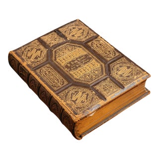 Circa 1870 Victorian Illustrated Ellwood Family Bible With Provenance For Sale