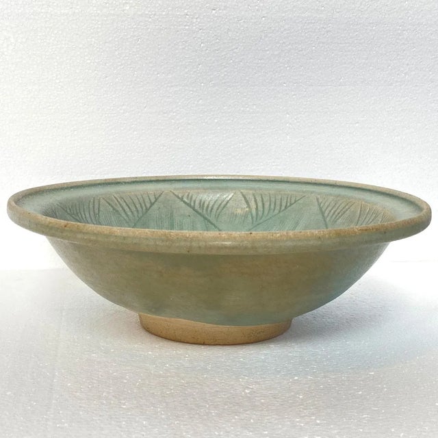 Large Thai Sawankhalok Celadon Stoneware Bowl For Sale - Image 12 of 12