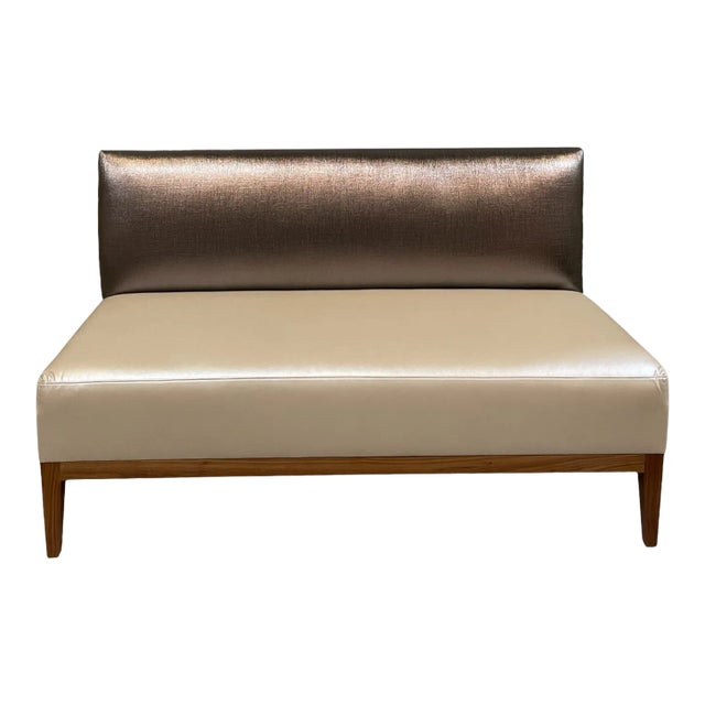 Handcrafted Metallic Dining Bench For Sale