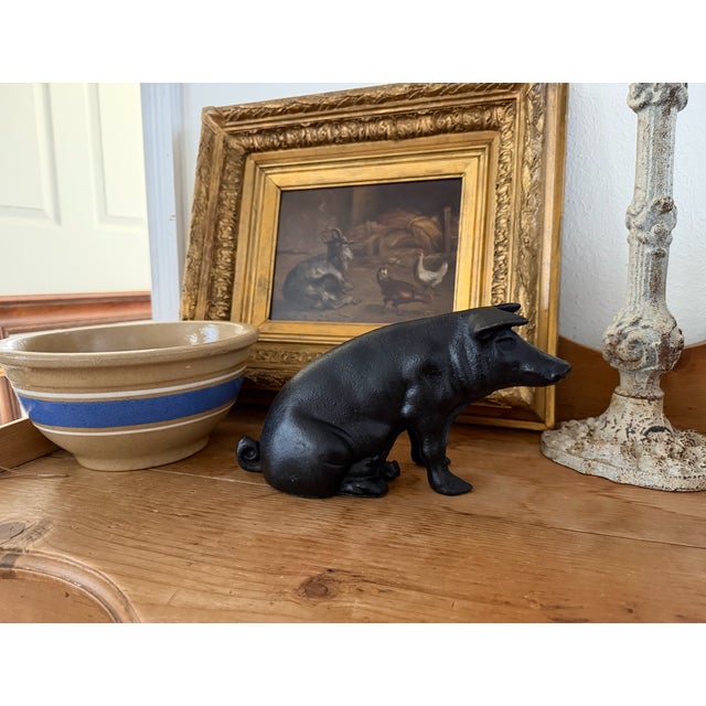 Antique Cast Iron Pig Bank For Sale - Image 9 of 9