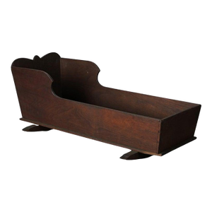 Antique Primitive Walnut Doll Cradle C1850