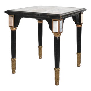 Louis XVI Style Ebonised Pedestal Table, 1930s For Sale