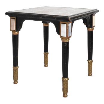 Louis XVI Style Ebonised Pedestal Table, 1930s For Sale