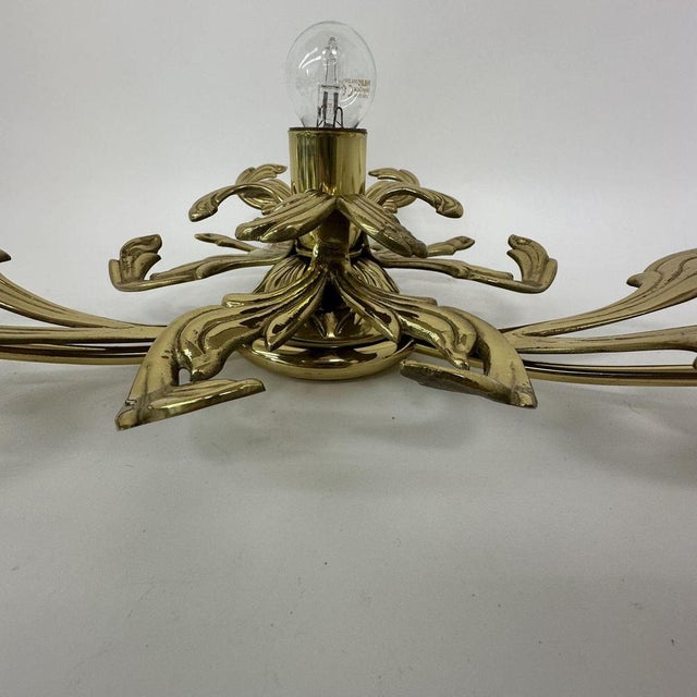 Brass Ceiling Lamp by C. S. Arte, Italy, 1970s For Sale - Image 3 of 8