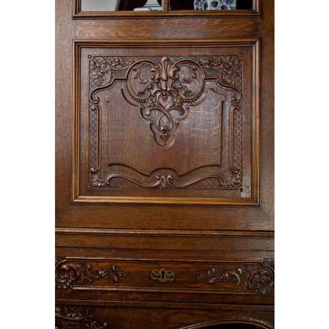 2000 - 2009 Rococo Style Carved Oak Display Bookcase For Sale - Image 5 of 9